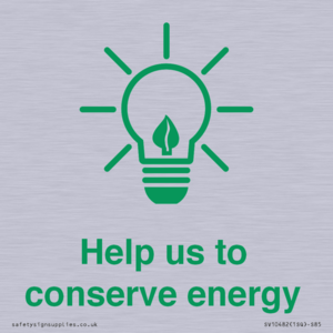 Help us to conserve energy 